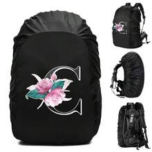 Backpack Rain-Proof Cover Large-Capacity Foldable Hiking Backpack Dust And Sun Protection Cover Suitable For Hiking Camping Mountaineering Outdoor Activities Initial Name 26 Letters Pattern - Black 60L - View 18