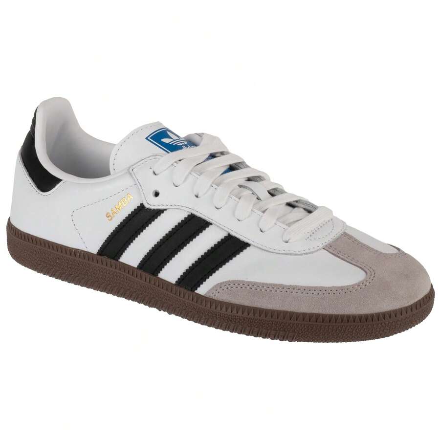 Adidas أديداس سامبا OG B75806 للجنسين، حذاء رياضي أبيض - أبيض - مشاهدة 1