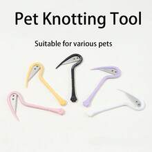 3pcs Random Color Pet Knotting Comb, Dog And Cat Grooming Brush, Effective Detangling Brush For Long Curly Hair, Removes Tangles And Mats, Universal Pet Grooming Tool - Multicolor - View 1