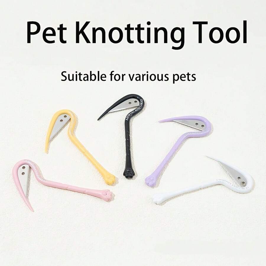 3pcs Random Color Pet Knotting Comb, Dog And Cat Grooming Brush, Effective Detangling Brush For Long Curly Hair, Removes Tangles And Mats, Universal Pet Grooming Tool - Multicolor - View 1