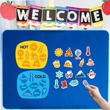 Quixorblex 1 Set Hot & Cold Sorting Felt , Educational Teaching Aid, Temperature Matching Learning Tool, Classroom Learning & Home Education Supplies - Multicolor - View 8