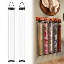 Portable Mahjong Table Mat Storage Bag, Transparent PVC Cylindrical Zippered Creative Reinforced Handheld Tablecloth Storage Bag - View 1