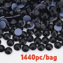 SS12 3.0-3.2mm Multi-Color Crystal Flat Back Hot Fix Rhinestones (With Glue), 1440pcs Round Flat Back Hot Fix Rhinestones For Clothing Decoration - SS12(1440pcs/bag) - View 3
