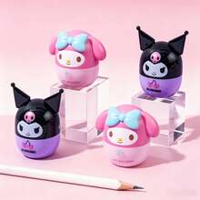 1 buah Rautan Pensil Kartun Seri Sanrio, Rautan Pensil Berbentuk 3D Kuromi & My Melody yang Sangat Menarik, Alat Tulis Siswa, Rautan Pensil Portabel dan Ringkas, Benda Kecil untuk Meja Anak, Alat Belajar yang Lucu & Menyenangkan, Barang Hadiah - MultiWarna - View 1