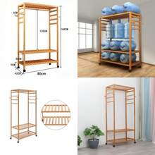 Heavy Duty Wooden Clothes Rail Rack Garment Hanging Stand Corner Open Wardrobe - 26SSY-wIN-uK-wooden Clothes Rail - View 2