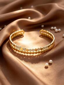 1pc Fashion Women's Honeycomb Bracelet - Gold - View 3