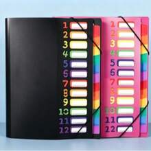 A4 Rainbow File Organizer, Large Capacity Korean Style Office Supplies | Suitable For School, University, Workplace, Home And Office Colorful File Storage | Back To School Season, Office Stationery And Storage Solutions For Students, Teachers And Professionals - Multicolor - View 16