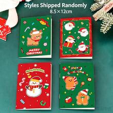 4 Christmas Mini Pocket Notebooks Shipped In Random Colors, Featuring Santa Claus, Snowman, And Reindeer Designs, Perfect For Holiday Parties And As Decorative Writing Notebooks Or Gifts. - A - View 8