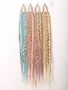 24 Inch 1pc Wig Ponytail Synthetic Matte Dreadlocks1 Bohemian Intermediate Color Wig Braided Braid - Multicolor - View 8