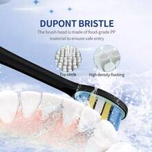 LANDOT 5‑Modes Sonic Electric Toothbrush For Adults, Rechargeable IPX7 Waterproof Toothbrush With Smart Timer, High‑Frequency Vibration Deep Cleaning Whitening For Sensitive Gums - Black - View 4