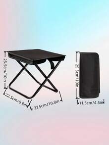 1pc Portable Folding Camping Stool, Lightweight Collapsible Chair,Chair,Camping,Halloween,Christmas, Oxford Cloth‑Steel Frame Small Foldable Seat For Outdoor Hiking Travel Picnic - Multicolor - View 4