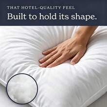 Bantal Tidur Standar Bergaya Hotel Mewah, Bantal Leher Lembut dan Nyaman dengan Dukungan yang Kokoh, Bantal Tidur Serbaguna untuk Tidur Miring, Telentang, dan Tengkurap, Hadiah Perlengkapan Tidur Rumah yang Praktis untuk Pria dan Wanita - Putih - View 7