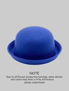 1 buah Topi Mini Bulat, Warna Polos, Kasual, Wanita, Untuk Perjalanan Sehari-hari - A - View 9