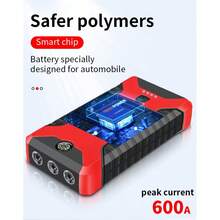 12V Universal Car Emergency Starter, Multifunctional Portable Power Bank With LED Flashlight, Fast Phone Charging, High And Low Temperature Resistance, Suitable For Gasoline Cars With Engine Capacity Under 10L - Grey - View 3