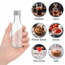 36pcs Reusable Plastic Wine Bottles With Christmas Themed Style, Empty Bottles For Drinks, Leak Proof, Portable, Multi-Purpose Storage, Suitable For Storing Drinks And Beverages, Suitable For Christmas Gatherings, Gift Packaging, And Parties - White - View 7