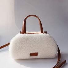 BAILEE A Stylish, Avant-Garde Faux Fur Handbag With A Plush Texture Paired With Leather Design, Perfect For Outfits And As A Gift. - Multicolor - View 13