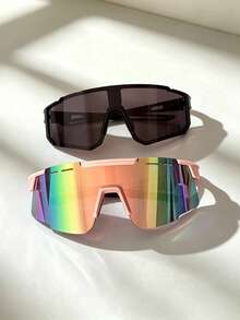 2PCS Women's Outdoor Cycling Gradient Color Windproof Fashion Sports Fashion Glasses Goggles - Gradient-goggles - View 14