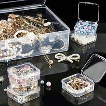 Bead Storage Box, Small Transparent Plastic Storage Box With Hinged Lid And Labels, Craft Storage Box For Bracelets, Jewelry, Diamonds, Clay Beads, Screws, Seeds, Small Parts Mini Box - Multicolor - View 10