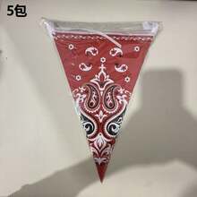 5pcs Red Western Cowboy Party Decorations, Scarf Triangular Flag Banner, Western Cowboy Theme Country Party Decor, Multi-Purpose Outdoor Decoration, With Triangular Paper Flags, Suitable For All Seasons, Room Decoration - Multicolor - View 14