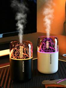 1pc Volcano Aromatherapy Humidifier, Ultrasonic Mist Humidifier With Cracked Volcano LED Atmosphere Night Light, USB Quiet Desktop Air Humidifier, Suitable For Bedroom, Office, Home Decor - one-size - View 6