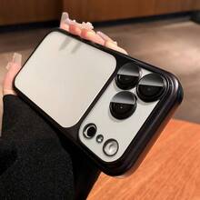 奢華透明磨砂電鍍手機殼，適用於 iPhone 18 Pro Max 17 16e 15 14 Plus 13 12 11 Pro，附鏡頭保護，金屬色邊框後蓋 - 黑色 - 查看 2