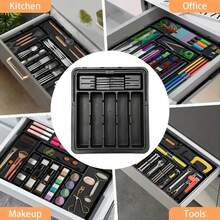 Adjustable Kitchen Drawer-Organizer Tray Cutlery Storage Box Utensil Divider 8 G - UK-l430701 - View 9