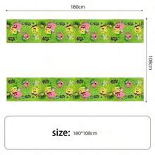 SpongeBob SquarePants مجموعة أدوات مائدة حفلة عيد الميلاد SquarePants 51 قطعة، أطباق وأكواب ومناديل ومفرش طاولة قابلة للتخلص منها مناسبة للكرنفال والزفاف وديكورات عيد الميلاد والحفلات والكريسماس - متعدد الألوان - مشاهدة 4