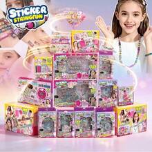 190pcs Exquisite Stickers Bracelet Decals Christmas Birthday Graduation Gift Children's Beaded Educational Toy Suitable For Girls Birthday Gift - Multicolor - View 2