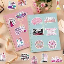 50pcs Creative Chemical Reagent Graffiti Stickers Suitable For Decorative Phone Cases, Water Cup, Guitars, Creative Waterproof Decals - 1 Set/50 PCS - View 7