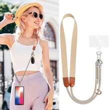 Crossbody Phone Lanyard Strap, Adjustable Shoulder Neck Phone Chain With Clear Phone Tab, Anti‑Lost Universal Crossbody Lanyard For Cell Phone Case Ke - Multicolor - View 12