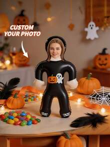 1pc Personalized Inflatable Blow Mold Prop, Custom Photo Bachelorette/Bachelor Party Decoration, Party Decor, Bachelorette/Bachelor Party Gift, Gift For Him/Her, Birthday Wedding Halloween Decoration, Suitable For Multiple Occasions - Multicolor - View 2