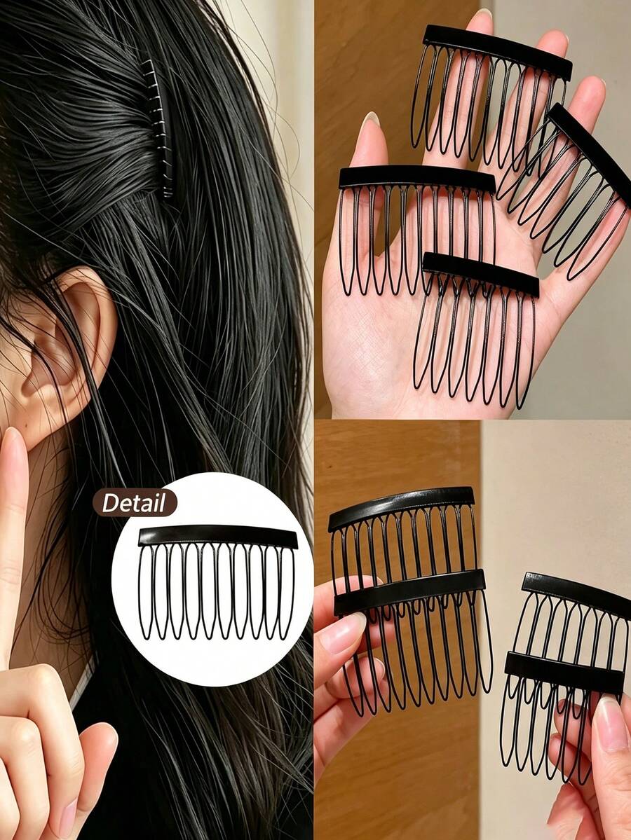 1/4/8pcs Practical Hair Accessories, Invisible Hair Combs, Side Volumizing Hair Clips, Small Bangs Hair Clips, Top Volumizing Clips, For Hairstyling, Makeup Fixing And Holiday Gift Hair Accessories