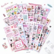 Mogu Retro Showa Style Sticker Book, Ins Japanese Food Cut-Out Sticker Book, Decorative Collage Scrapbook Food Material Paper - 1 Set - View 6