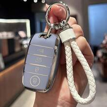 適用於 Kia Soul、Optima、Forte、Sportage、Sorento、NIRO、Rio 的耐用 TPU 材質汽車鑰匙遙控器保護套，防刮耐摔、不影響訊號、時尚設計、吸震材質，送給親友的理想禮物 - 均碼 - 查看 4