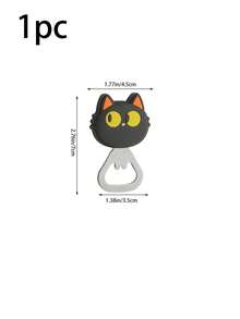 1/2/3pcs Cartoon Animal Magnetic Bottle Opener, Tiger Capybara Black Cat Funny Design, PVC Soft Rubber Fridge Magnet, Home Beer Opener, Cute Creative Home Decor Tool Ornament, Bar Tool - Multicolor - View 23