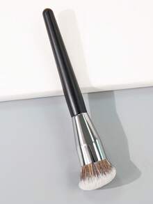 SEPROFE Large Curved Foundation Brush, Teardrop Shape Makeup Brush For Face Contours And Details, Natural 3D Even Finish, Ultra‑Soft Fibers, Premium Texture Handle, Perfect For Liquid And Powder Base Makeup, Professional Cosmetic Application Tool - Black - View 6