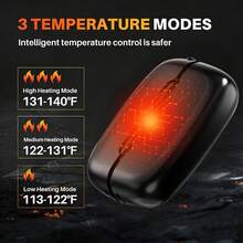 2 Pack Rechargeable Pocket Hand Warmers, Magnetic 2-In-1 Electric Hand Warmers With 3 Heat Settings, Compact Lightweight And Portable Design For Women And Men, Winter Outdoor Travel Camping And Everyday Use - Black - View 8