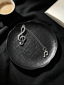 Treble Clef Music Note Metal Bookmark, Silver Chain Pendant Book Mark, Creative Musical Symbol Page Marker, Unique Reading Accessory - Multicolor - View 6