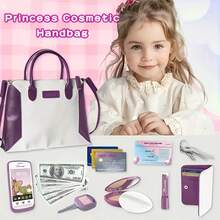 Kids Pretend Play Handbag Toy Set, Girls Purse With Toy Phone Wallet Keys, Simulation Role‑Play Dress‑Up Toy, Not Real Cosmetics, Holiday Birthday Gift For Toddler Girls - Multicolor - View 3