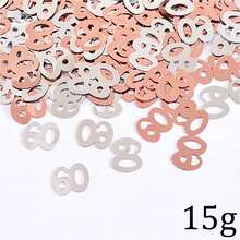 15g/Bag Rose Gold Colorful Confetti Happy Birthday 21 30 40 50 60 Party Decoration Christmas - Rose Gold - View 16