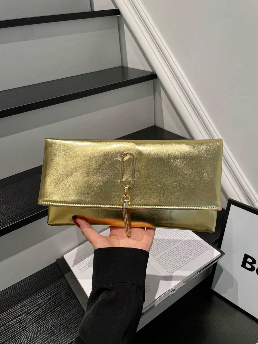New Luxury High-End Niche Versatile Shoulder Clutch Bag - Gold - View 1