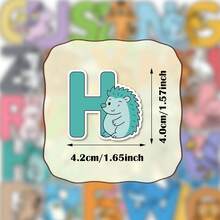 52pcs Healing Style Cute Pet Letter Decorative Stickers, Fluffy Texture English Letter Stickers For Spelling, Parent-Child Interactive Educational Tool, Suitable For Stationery, Water Bottles, Tablets, Personalized Decoration - Multicolor - View 8