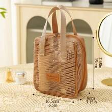 Mesh Large Capacity Toiletry Bag, Handheld Multi-Functional Travel Portable Storage Bag, Women's Makeup Bag - Multicolor - View 8