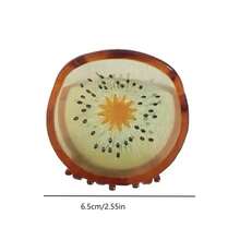 1pc Cute Kiwi Fruit Claw Clip For Women, Premium New Style Hair Claw For Back Of Head Updo Hair Accessory - Light Green - View 6