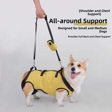 Shockproof Dog Lift Harness For Senior Pets With Containing Garbage Samll Bags,Designed Specifically For Small And Medium-Sized Dogs, It Offers Comprehensive Support, Providing Full Back And Chest Support. The Reflective Strip Design Makes. - Multicolor - View 6