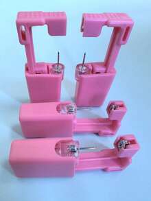 2-24pcs Pink Ear Piercing Jewelry, Ladies Sterile Disposable Earring Piercing Gift - Pink - View 15