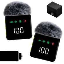 Wireless Lavalier Microphone, Compatible With IPhone And Android Phones, Mini Microphone With Noise Cancellation, Auto Pairing, Mute And Reverb Functions, Suitable For Vlog Video Recording, Plug And Play, Battery Capacity: (Receiver: 140mAh, Microphone: 160mAh, Charging Case: 400mAh) - Multicolor - View 18