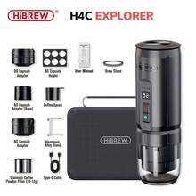 HiBREW H4C Portable Coffee Maker 3-In-1 Multi-Functional, Supports Hot/Cold Brew, 100ml Large Capacity Water Tank, USB/Power Charging, Removable Battery, Ideal For Outdoor/Hiking/Camping - Portable coffee machine sets - View 13