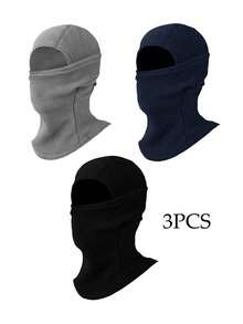 1pc/2pcs/3pcs Comfortable Warm Balaclava For Autumn/Winter, Unisex Windproof Soft Face Mask, Thickened Cold-Proof Head Cover, Face Protection Ski Mask, Fleece Lined Full Face Mask Scarf For Outdoor Sports, Hiking, Fishing And Cycling, Breathable Head Accessory - Multicolor - View 15