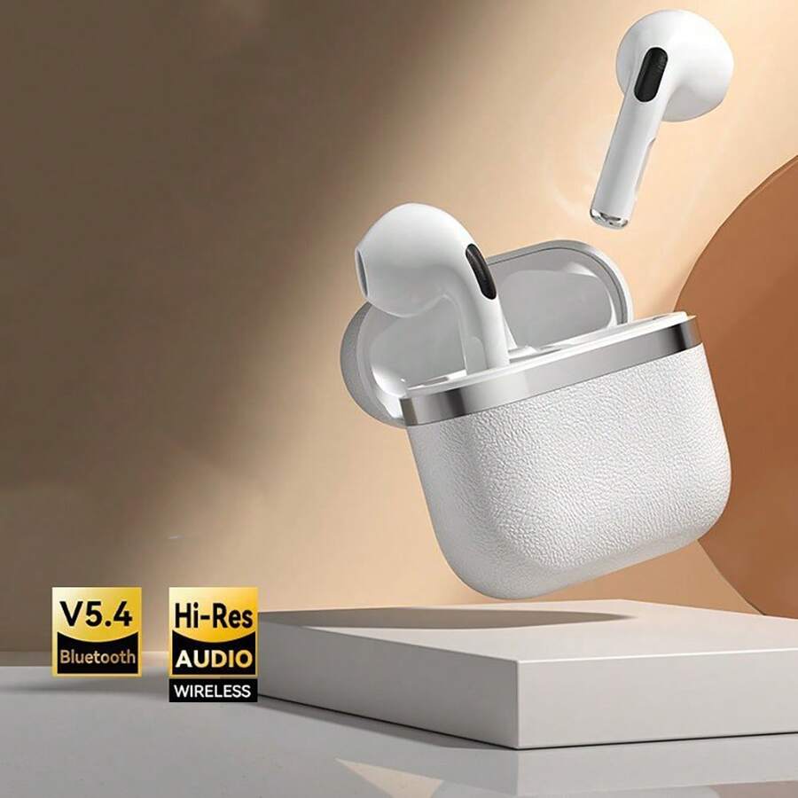 True Wireless Bluetooth 5.3 Earbuds, Deep Bass Stereo, Built-In Microphone, Stable Connection, Sweat-Proof Design, Suitable For Running, Fitness, Music, Calls, Compatible With Apple And Android - White - View 1